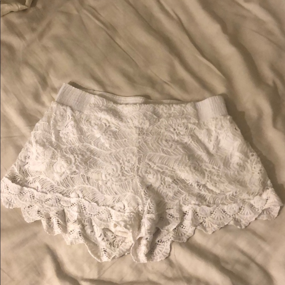 Miss Me White Lace Shorts